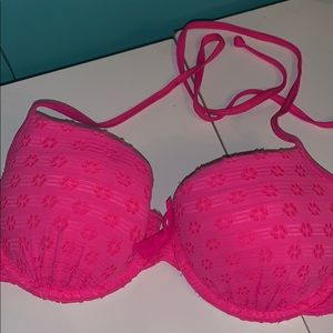 Pink bikini top